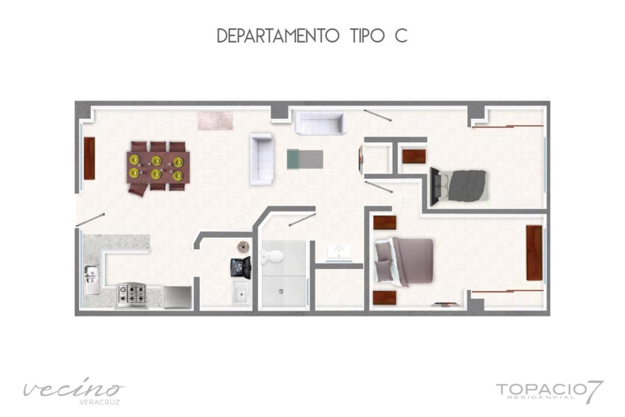 Topacio7 Residencial Lejlighed Boca del Río Eksteriør billede